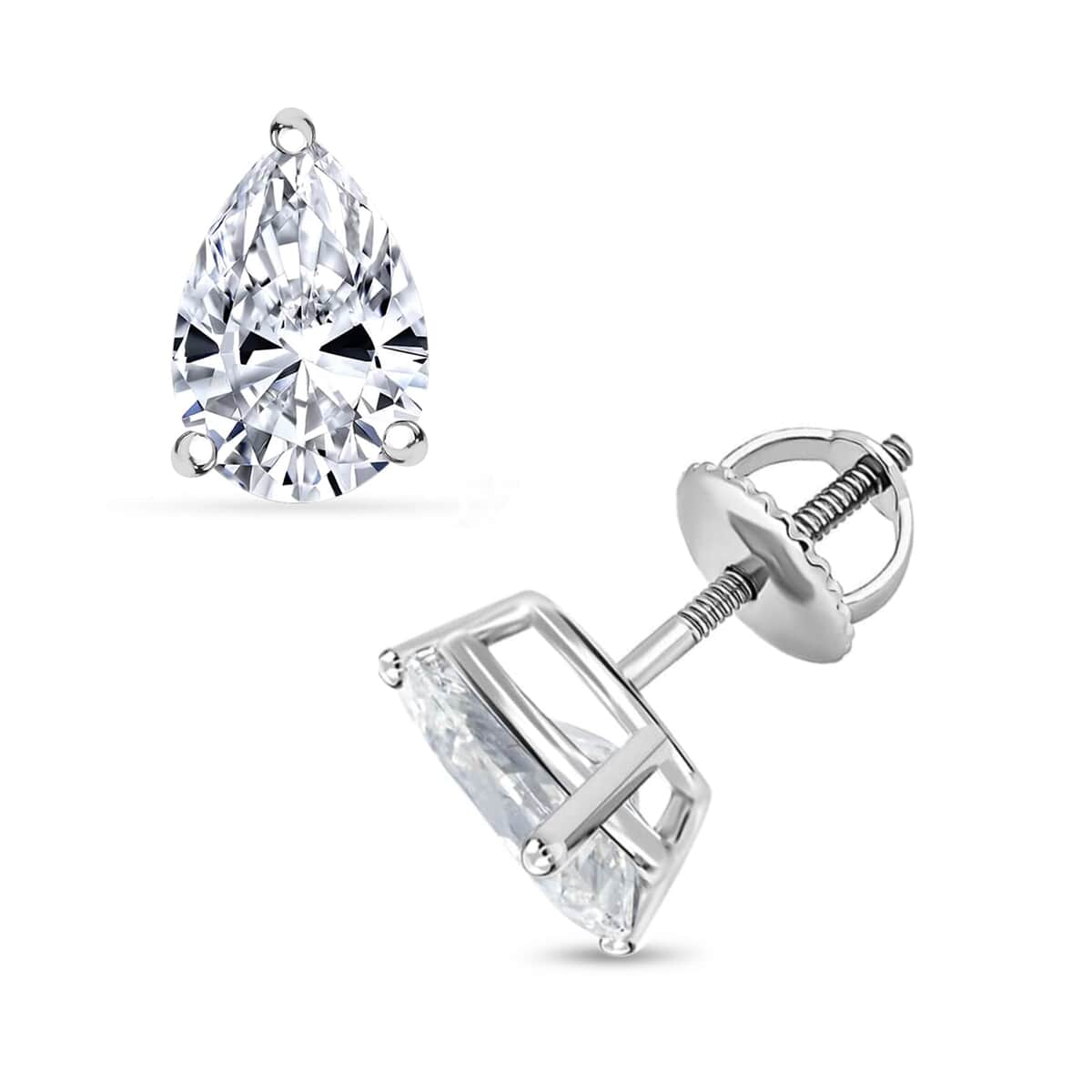 Doorbuster Luxuriant Lab Grown Diamond G-H VS 2.50 ctw Stud Earrings in 14K White Gold image number 0