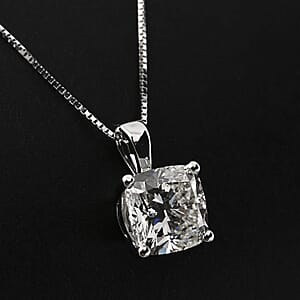 IGI Certified Luxuriant Lab Grown Diamond G-H VS 1.25 ctw Pendant Necklace 18 Inches in 14K White Gold