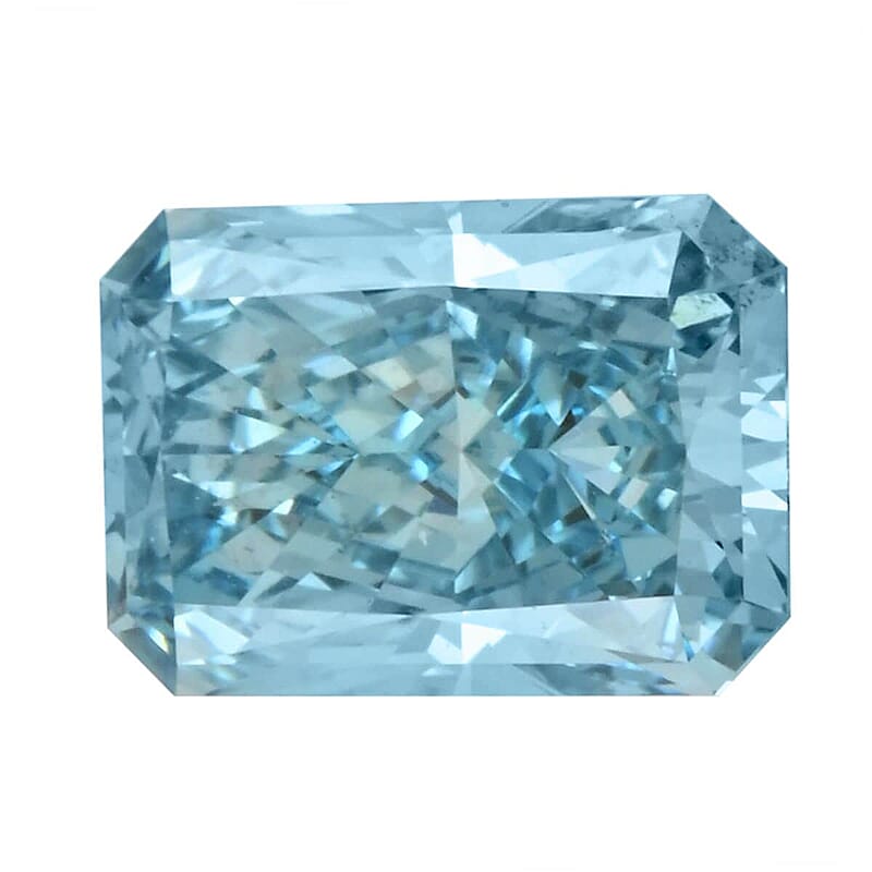 IGI Certified Luxuriant Lab Grown Blue Diamond (Radiant) (VS2) 1.50 ctw