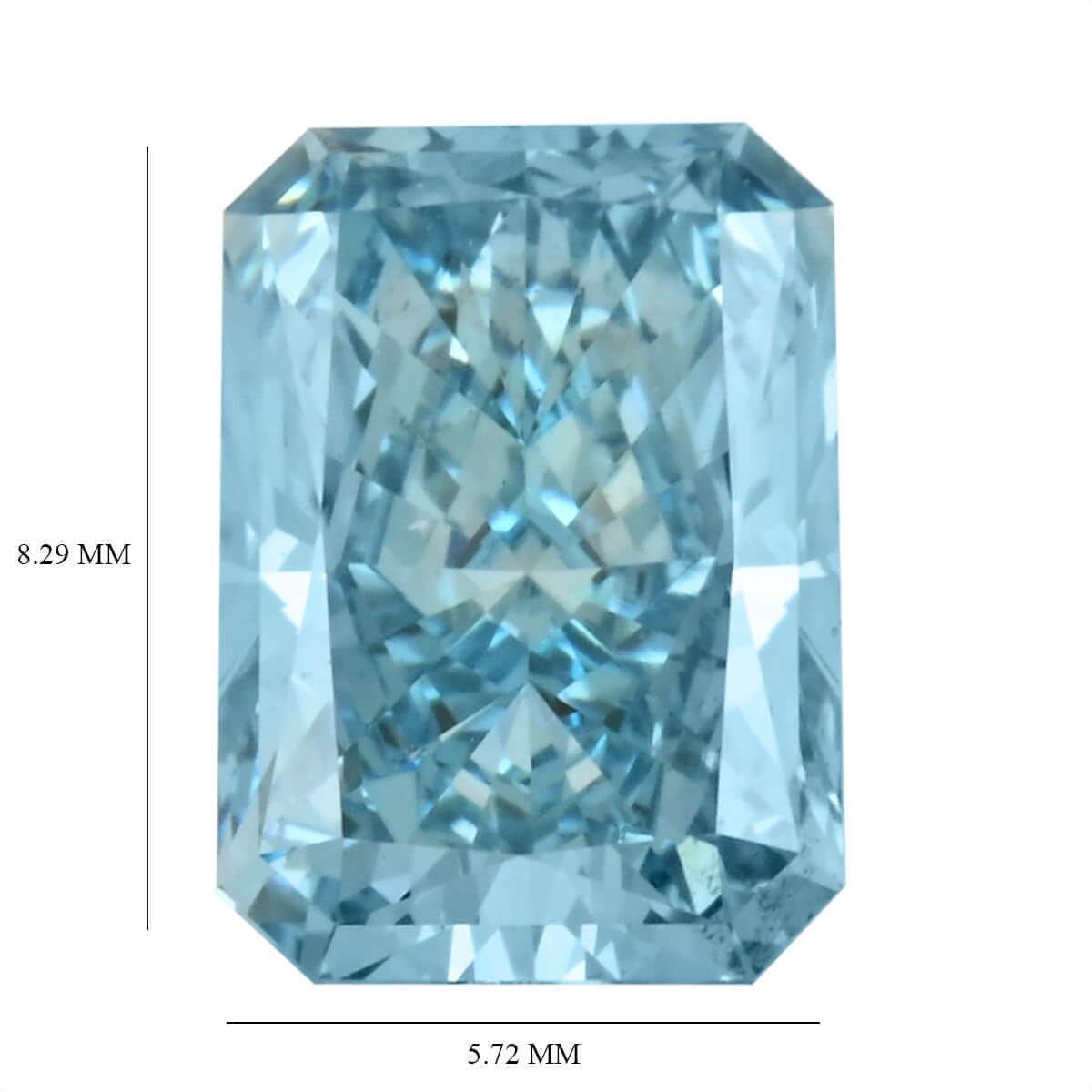 Doorbuster IGI Certified Luxuriant Lab Grown Blue Diamond (Radiant) (VS2) 1.50 ctw image number 3