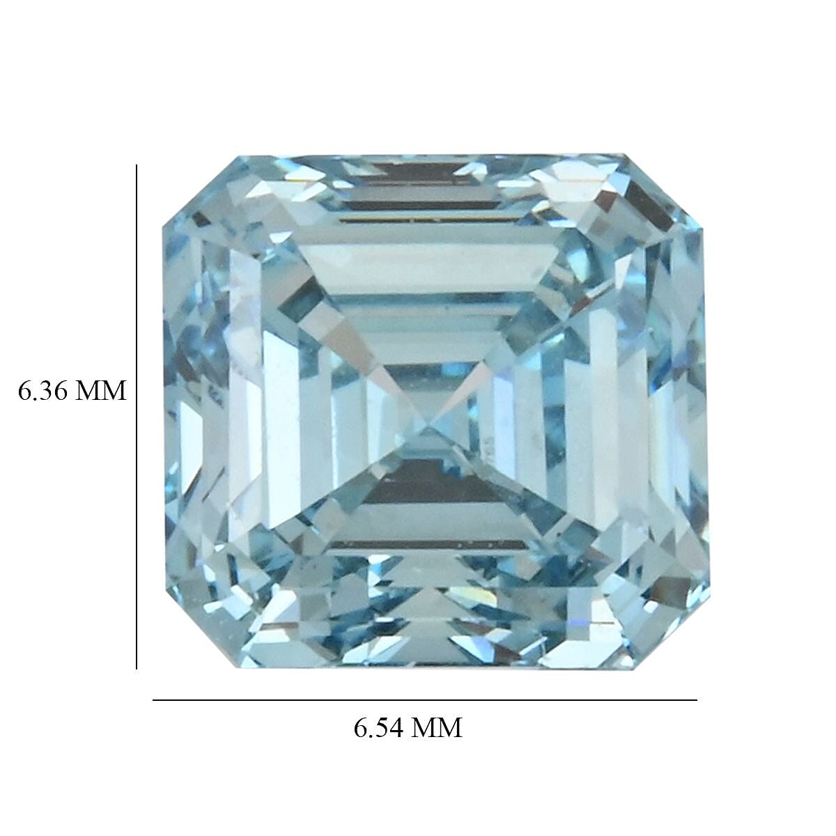 IGI Certified Luxuriant Lab Grown Blue Diamond (Asscher) (VS2) 1.50 ctw image number 3