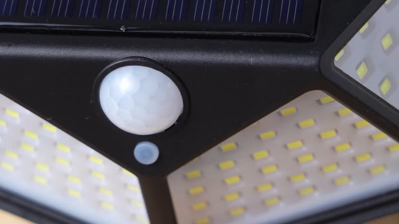 Set of 2 Solar Powered Motion Sensing Four-sided Illumination Outdoor Lights