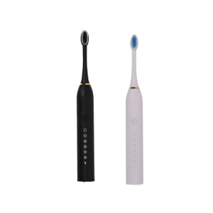 Set of 2 Rechargeable Electric Toothbrush with 6 Mode, 8 Replaceable Toothbrush Heads, IPX7 Water Resistant (400 mAh)