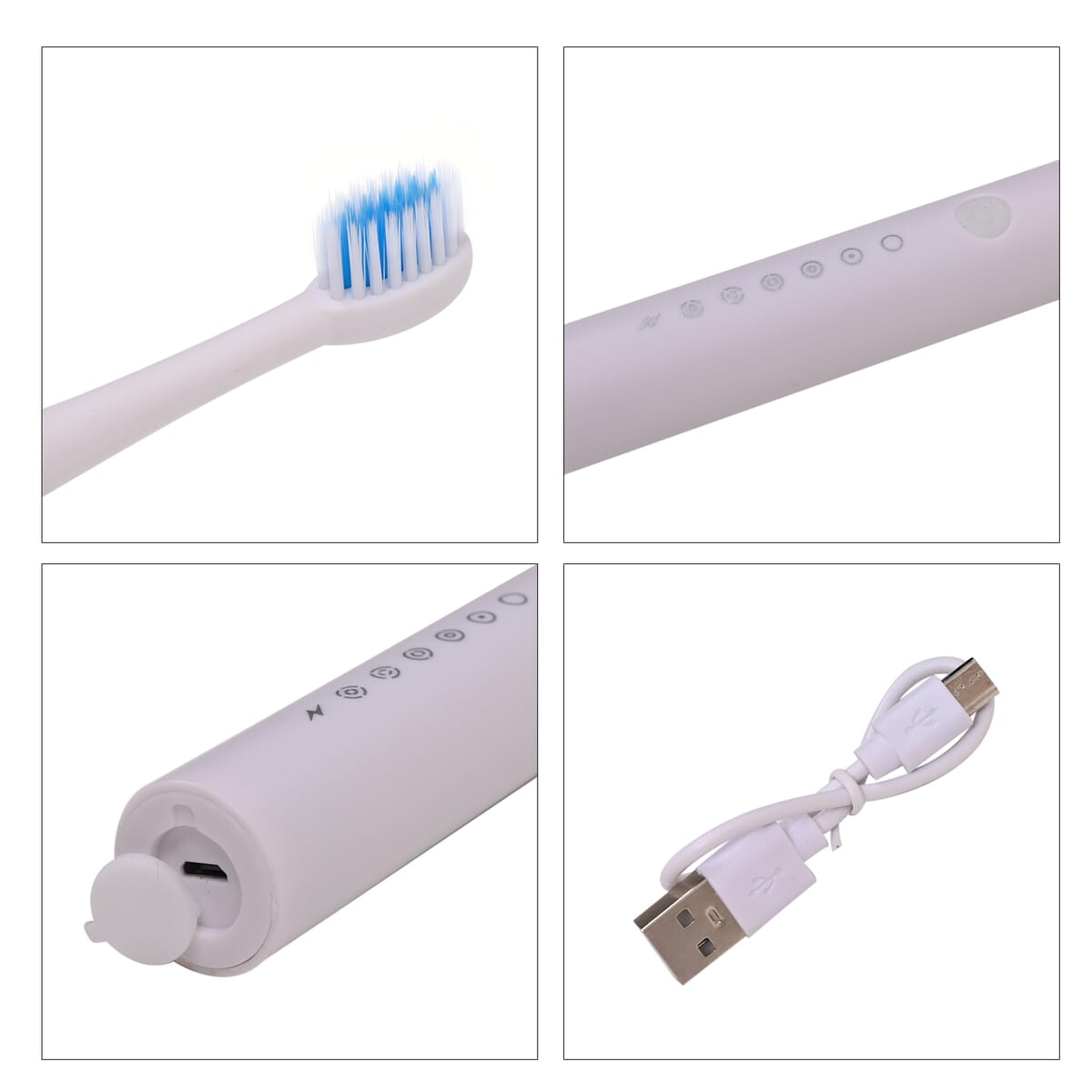 Set of 2 Rechargeable Electric Toothbrush with 6 Mode, 8 Replaceable Toothbrush Heads, IPX7 Water Resistant (400 mAh) image number 8