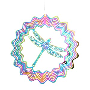 Stainless Steel Magic Kinetic Sculpture Dragonfly Wind Spinner
