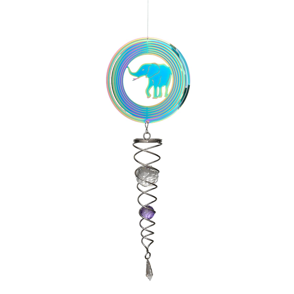 Stainless Steel Magic Kinetic Sculpture Elephant Wind Spinner (6) image number 0