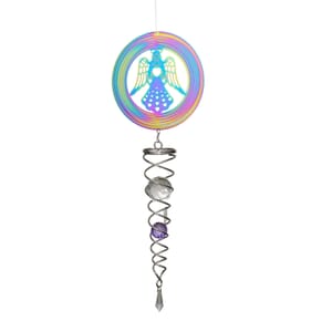 Stainless Steel Magic Kinetic Sculpture Angel Wind Spinner (6)