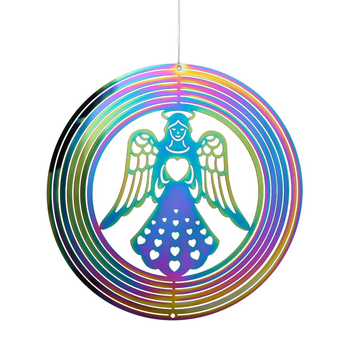 Stainless Steel Magic Kinetic Sculpture Angel Wind Spinner (6) image number 1