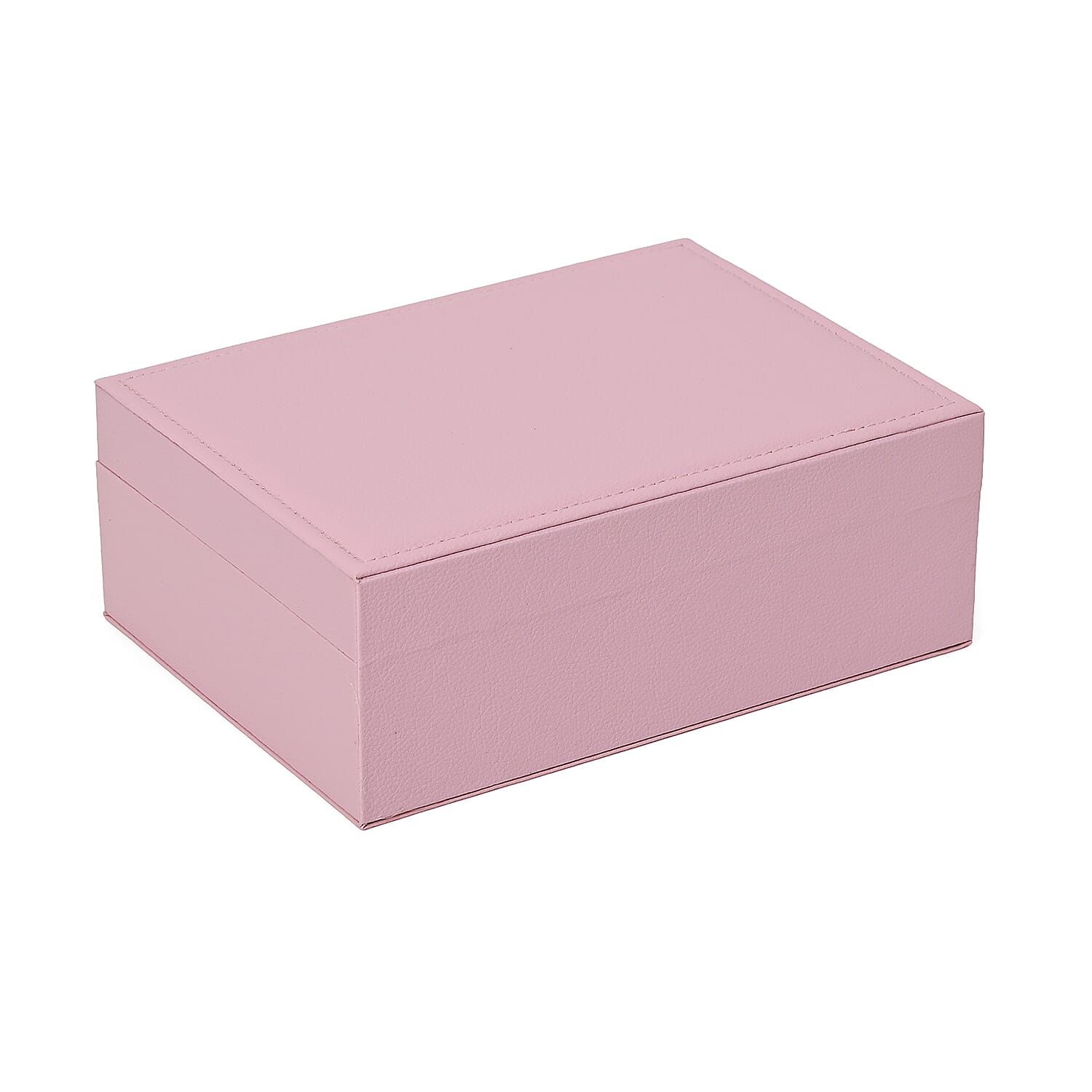 Livmore Pink Faux Leather 2 Layer Anti Tarnish Jewelry Box