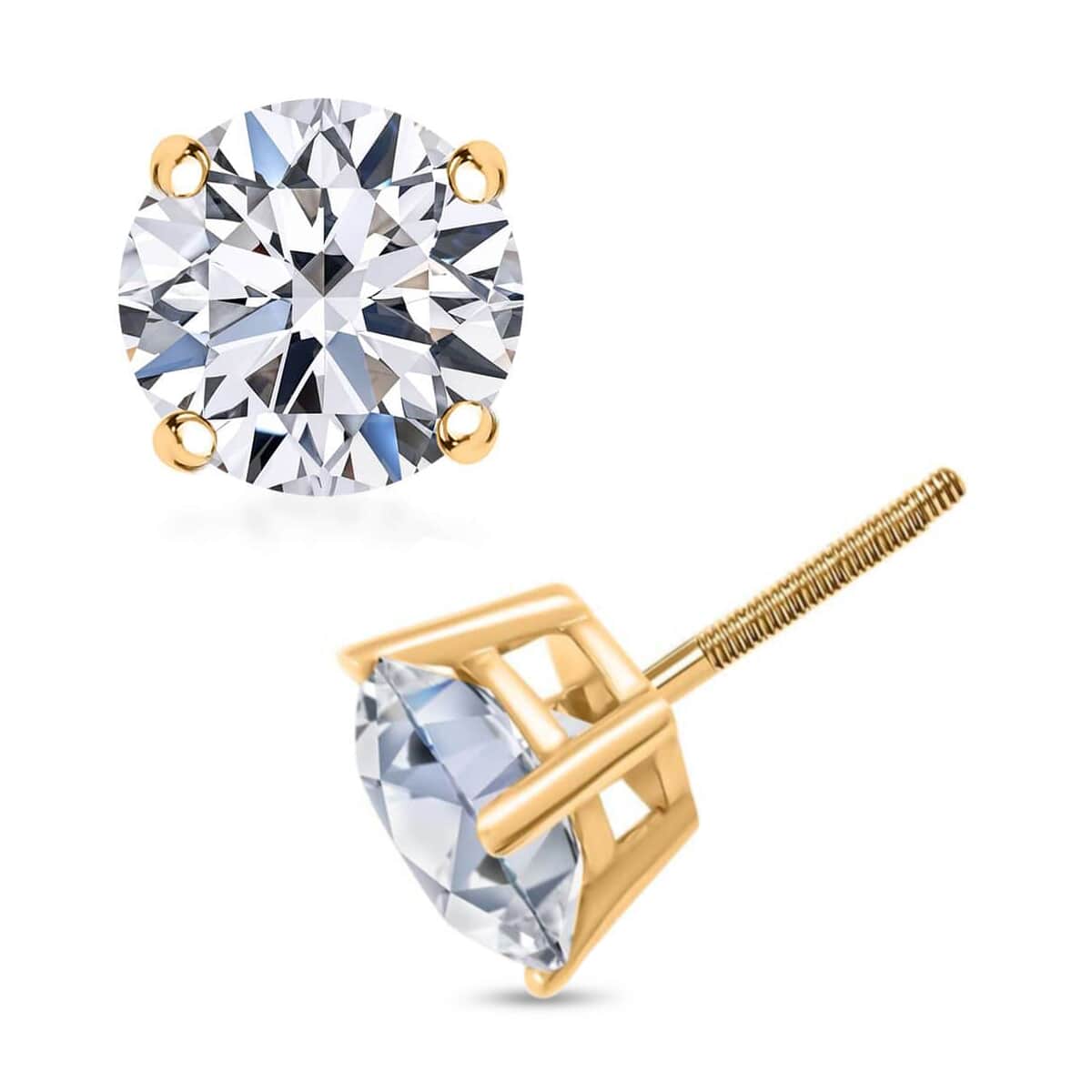 Luxuriant Lab Grown Diamond G VS2 5.00 ctw Earrings in 14K Yellow Gold image number 0