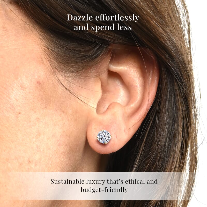 Luxuriant Lab Grown Diamond G VS2 5.00 ctw Earrings in 14K Yellow Gold
