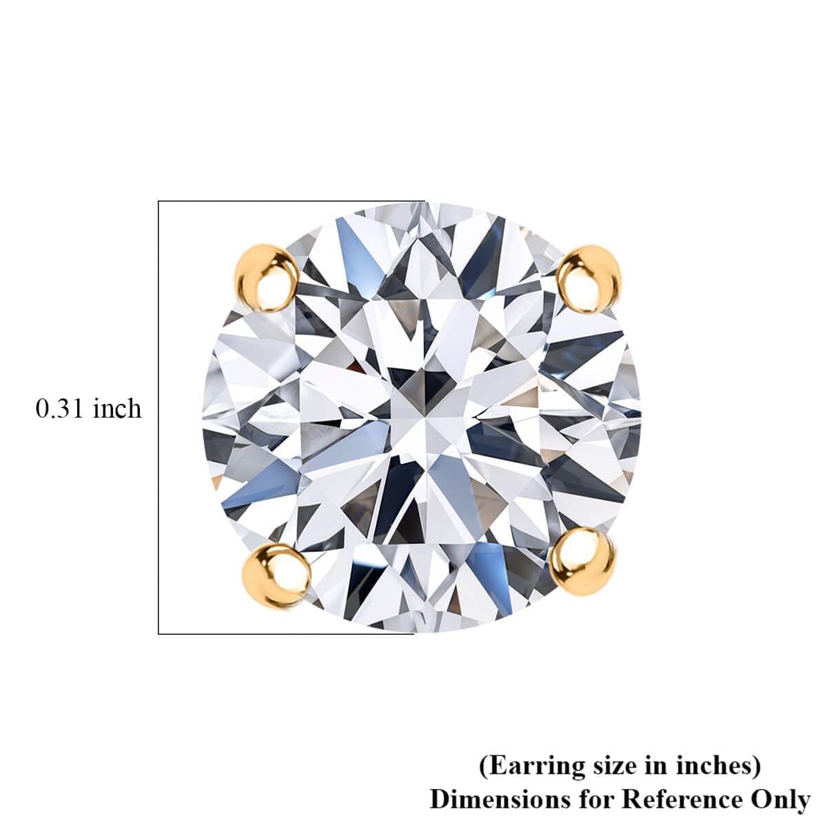 Luxuriant Lab Grown Diamond G VS2 5.00 ctw Earrings in 14K Yellow Gold image number 4