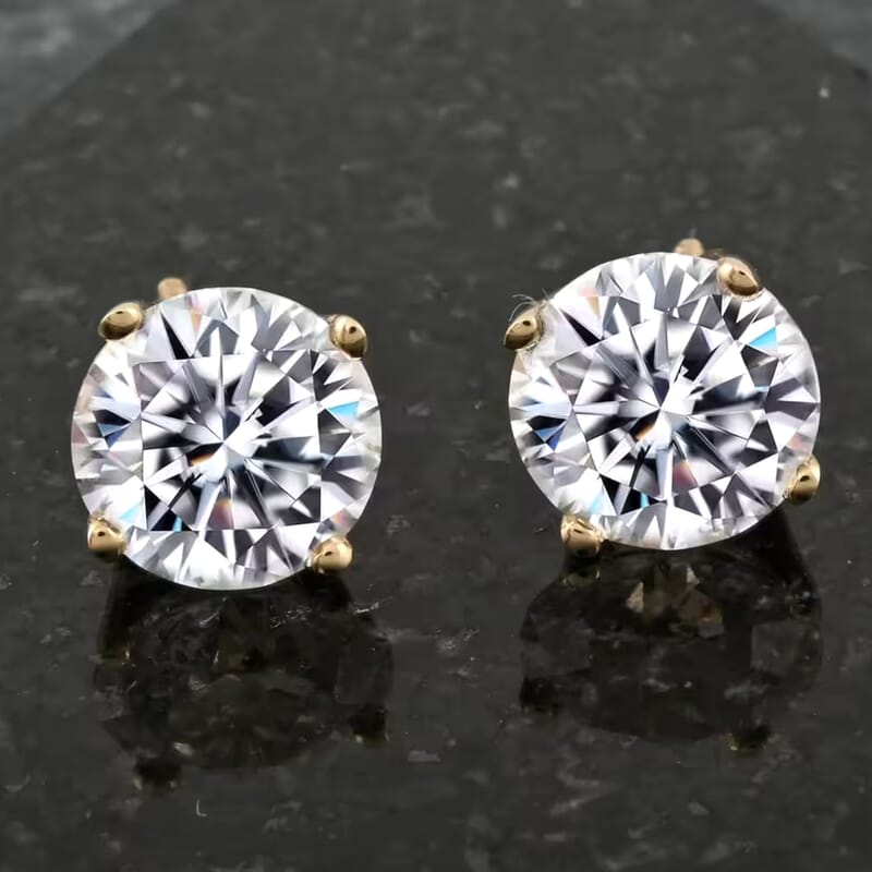 Luxuriant Lab Grown Diamond G VS2 5.00 ctw Earrings in 14K Yellow Gold