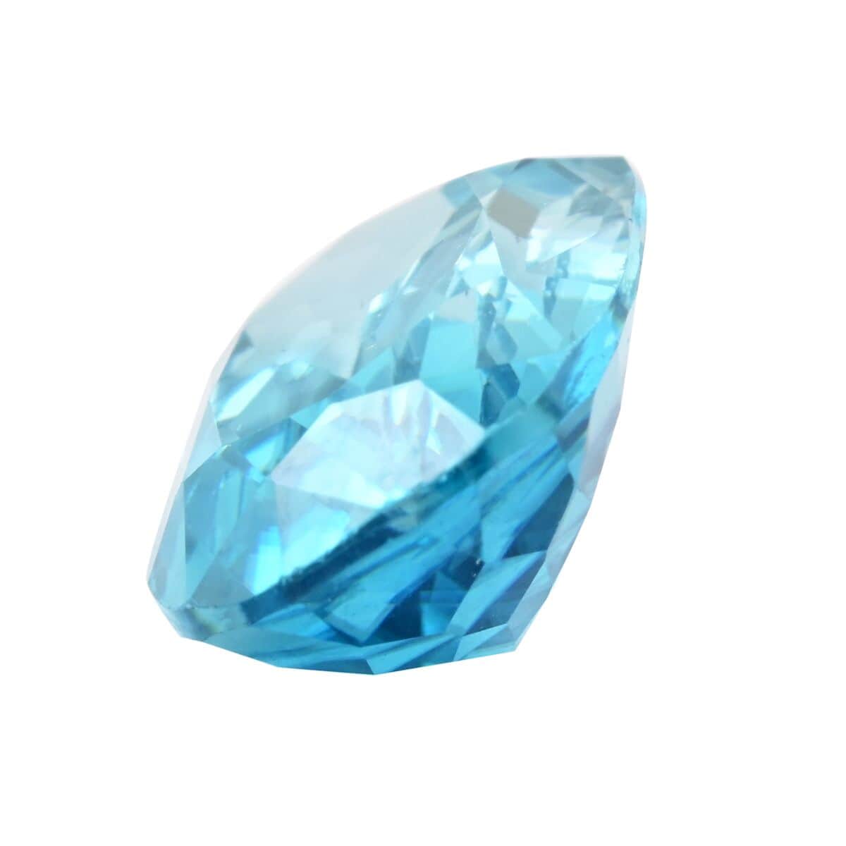 AAAA Cambodian Blue Zircon (Cush Free Size) 6.43 ctw image number 1