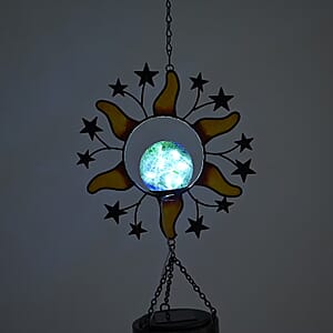 Sun and Star LED Solar Light Epoxy Wind Chime