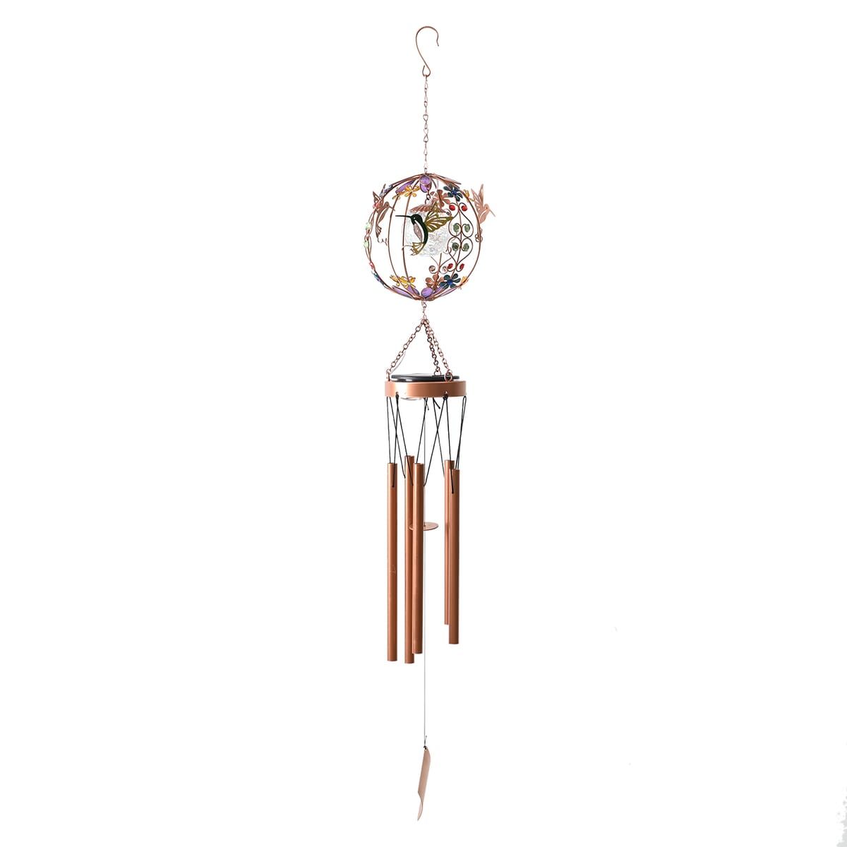 Spherical Hummingbird LED Solar Light Epoxy Wind Chime image number 0