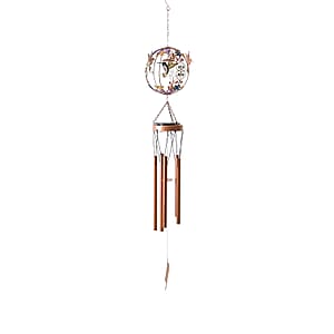 Spherical Hummingbird LED Solar Light Epoxy Wind Chime