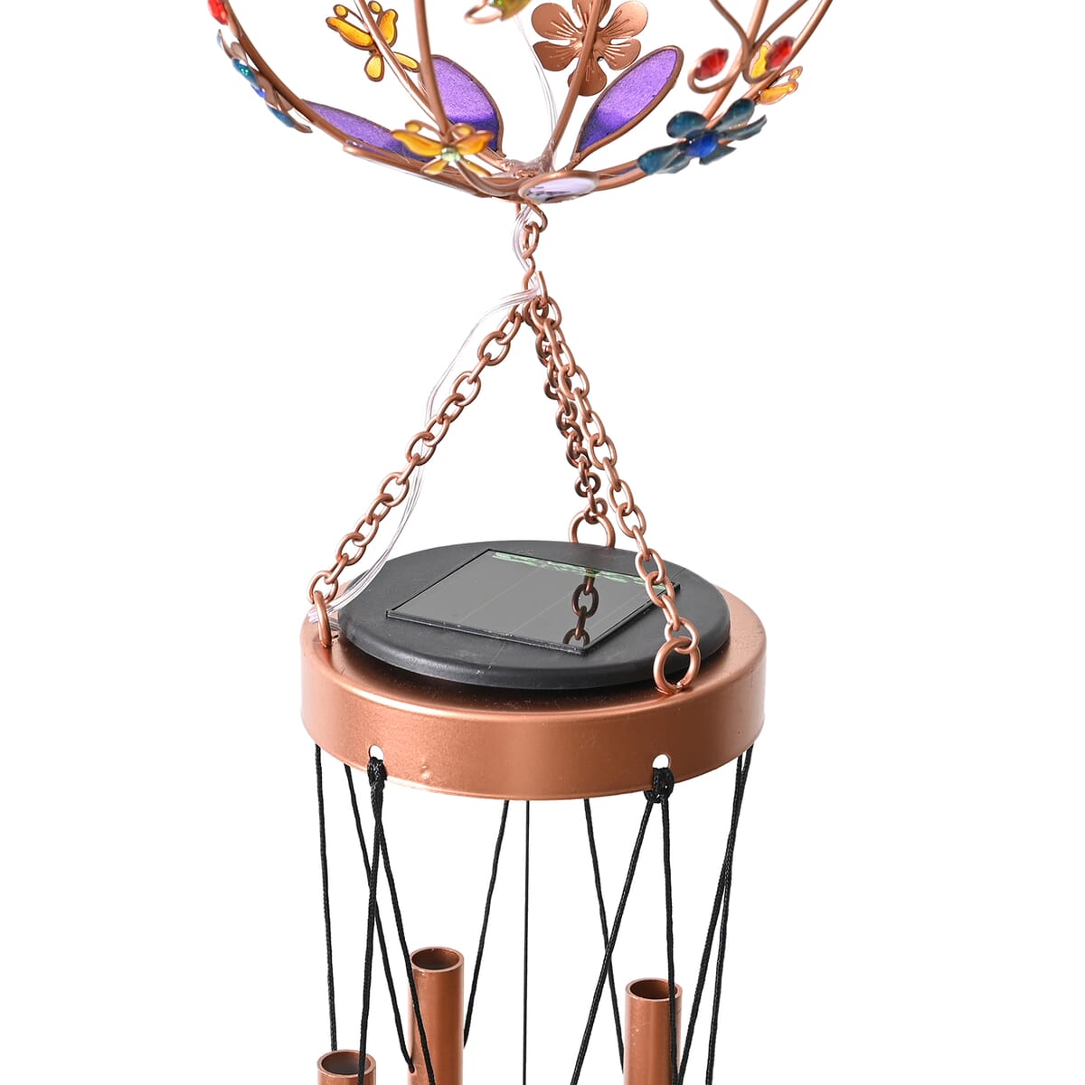 Spherical Hummingbird LED Solar Light Epoxy Wind Chime image number 4