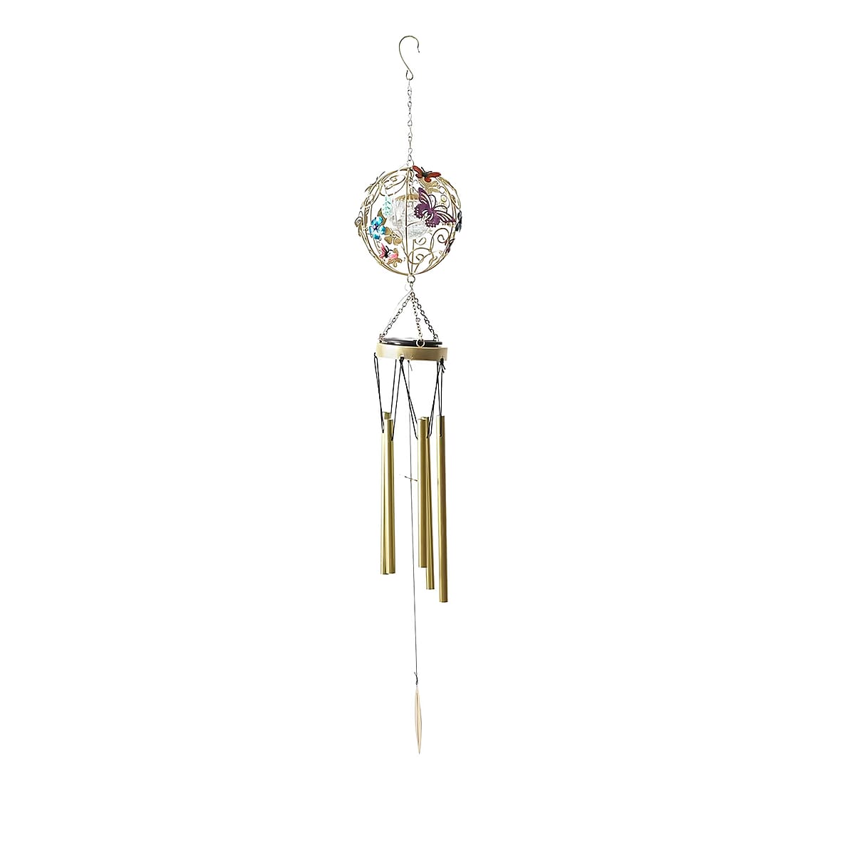 Spherical Butterfly LED Solar Light Epoxy Wind Chime image number 0