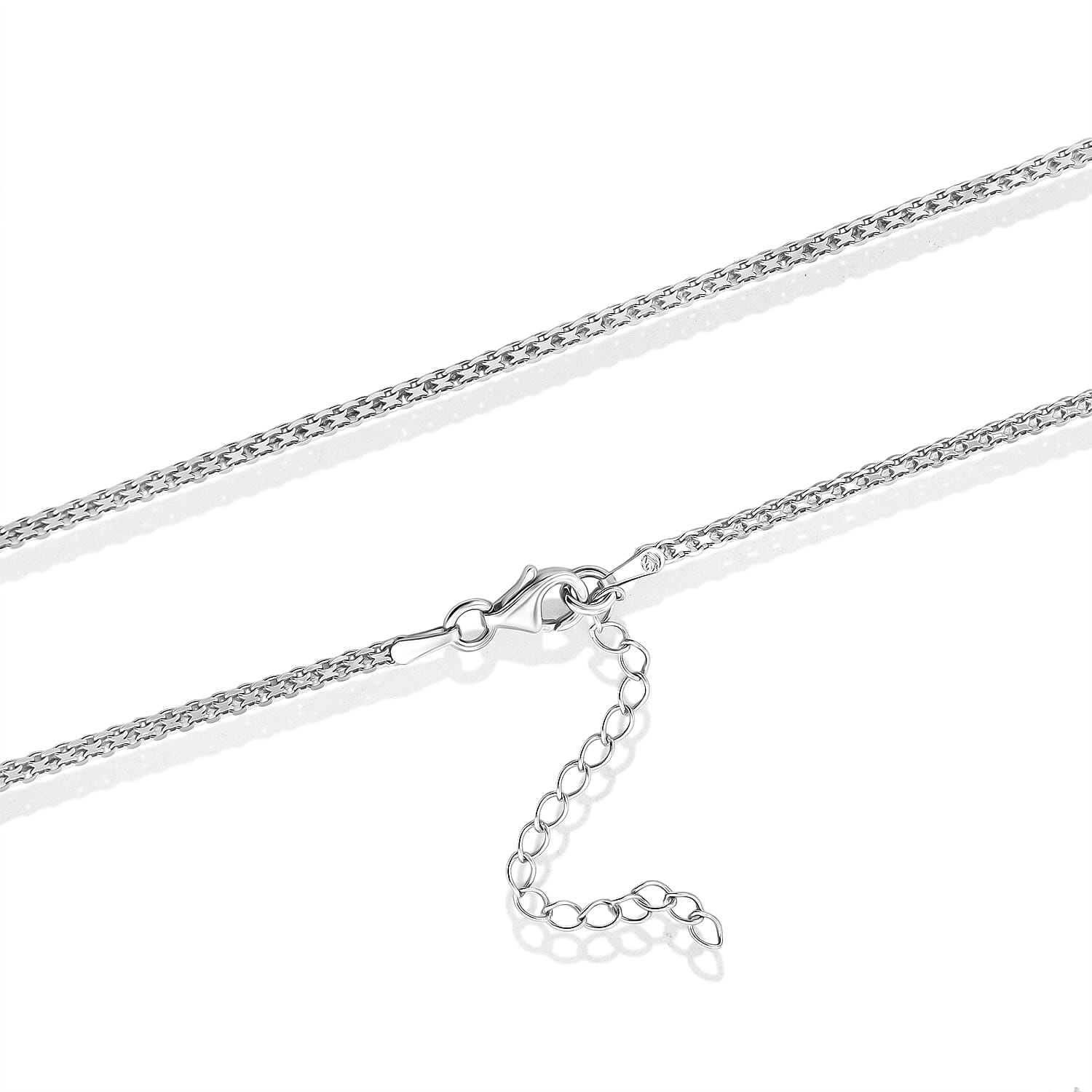 Bismark Necklace in Platinum Over Sterling Silver 18 Inches
