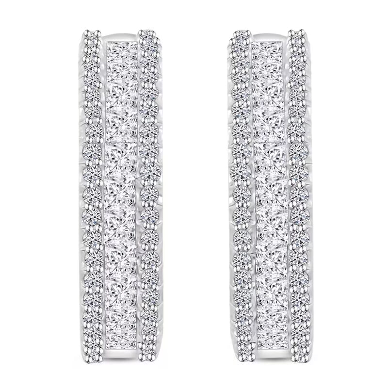 Luxuriant Lab Grown Diamond 1.00 ctw Earrings in 14K White Gold