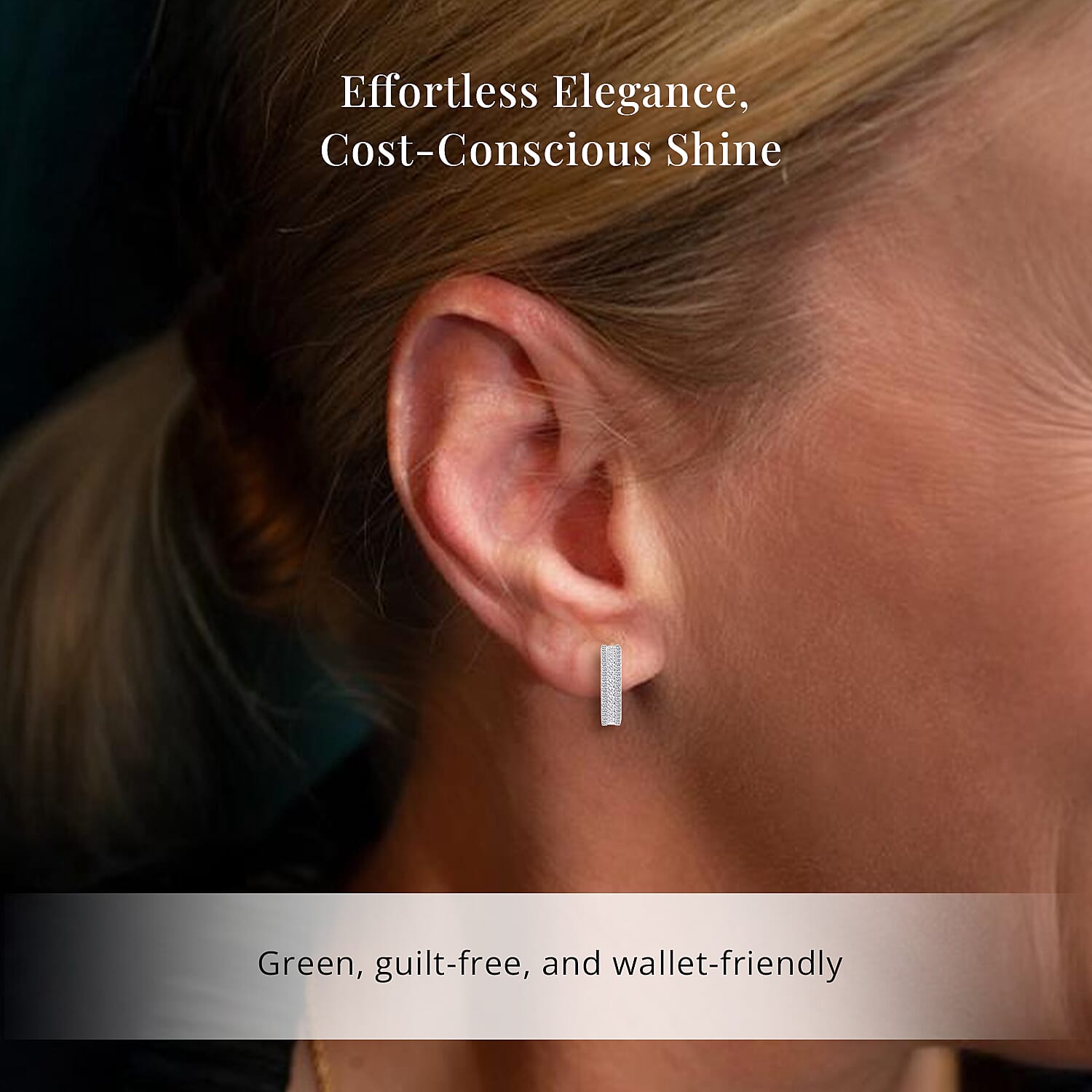Luxuriant Lab Grown Diamond 1.00 ctw Earrings in 14K White Gold
