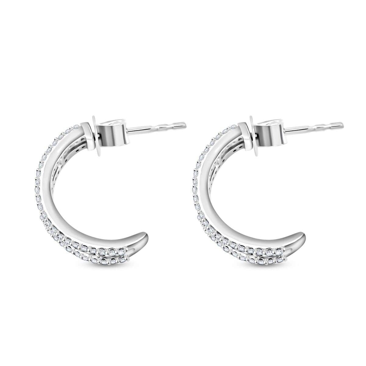 Luxuriant Lab Grown Diamond 1.00 ctw Earrings in 14K White Gold image number 3