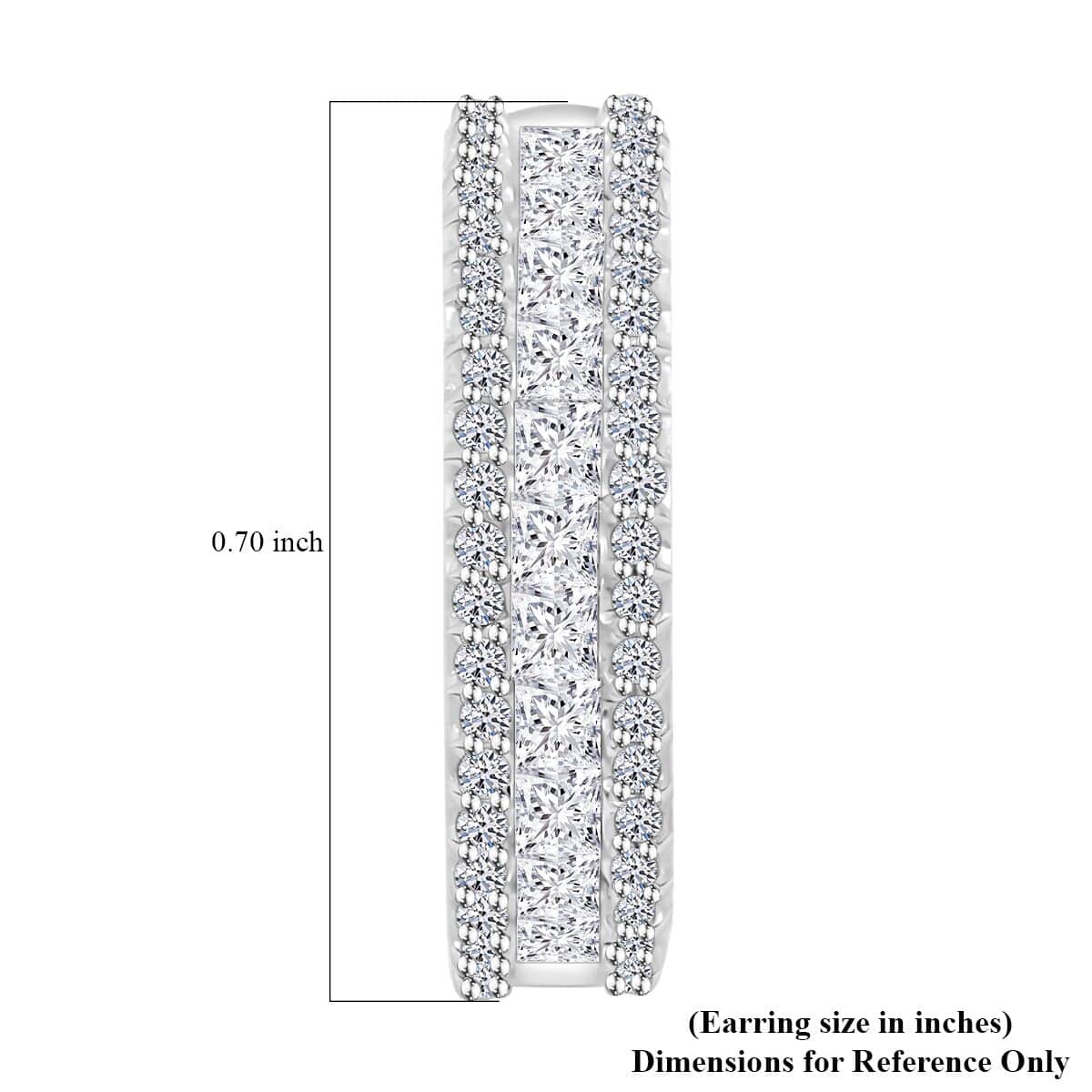 Luxuriant Lab Grown Diamond 1.00 ctw Earrings in 14K White Gold image number 4