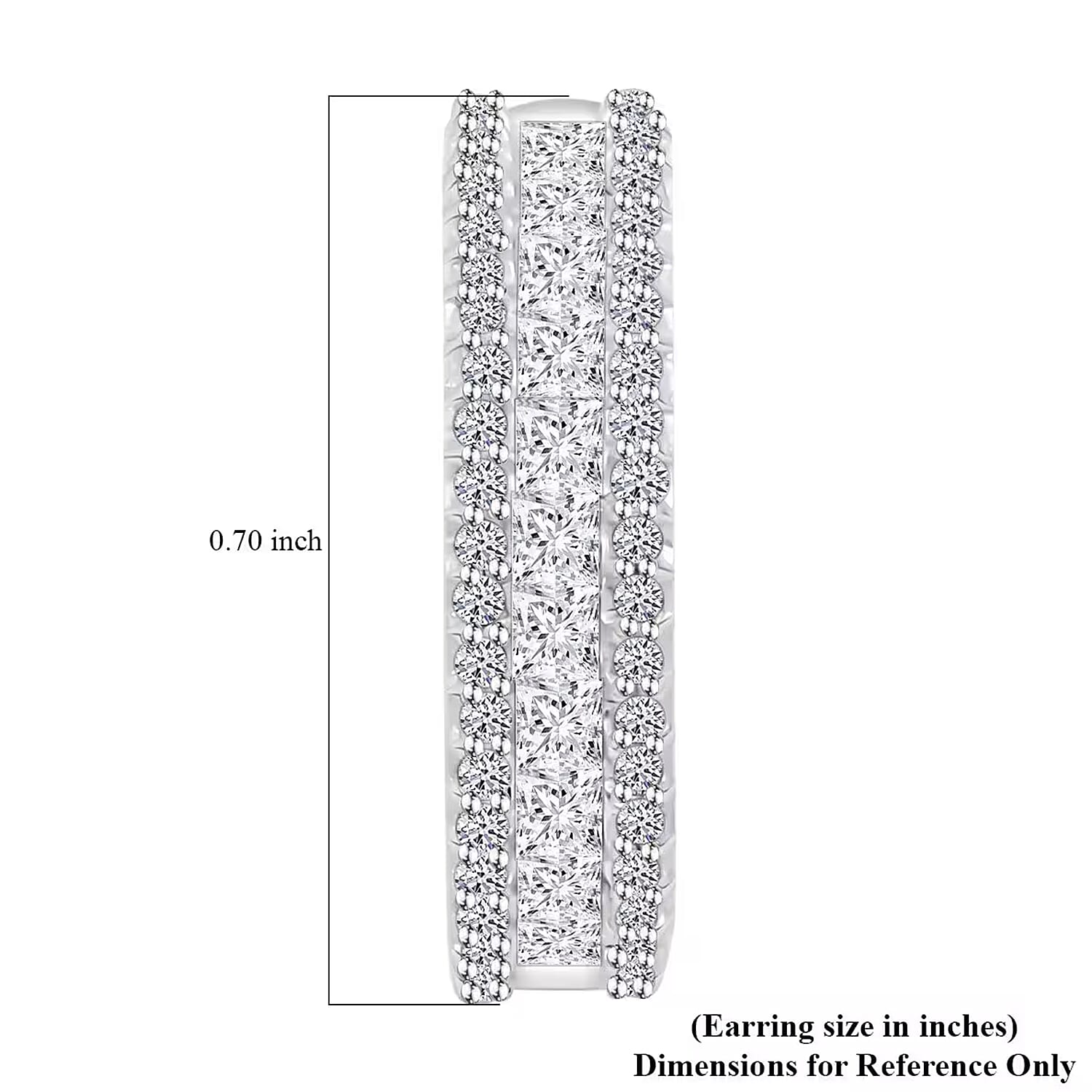 Luxuriant Lab Grown Diamond 1.00 ctw Earrings in 14K White Gold