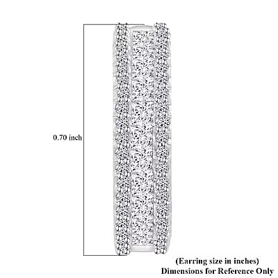 Luxuriant Lab Grown Diamond 1.00 ctw Earrings in 14K White Gold