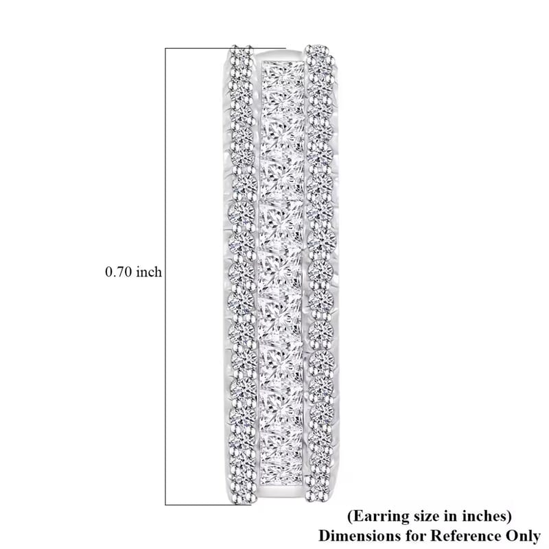 Luxuriant Lab Grown Diamond 1.00 ctw Earrings in 14K White Gold