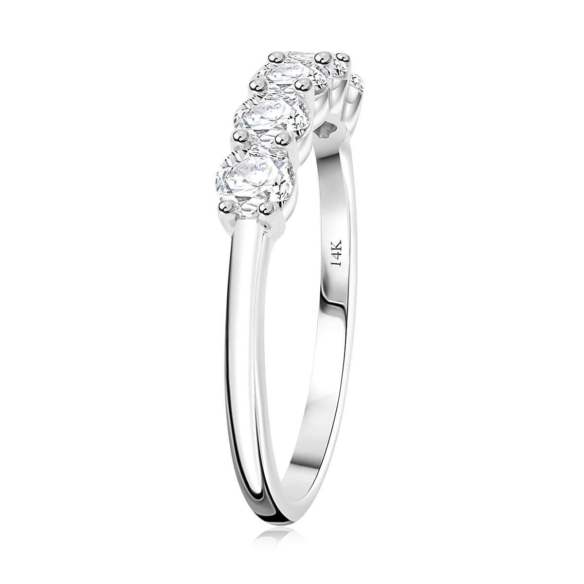 14K White Gold White Diamond Ring (Size 5.5) 1.00 ctw image number 3