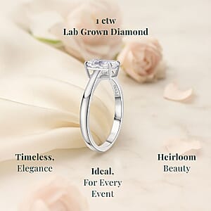 Luxuriant Lab Grown Diamond E-F VS 1.00 ctw Solitaire Ring in 950 Platinum (Size 10.0)