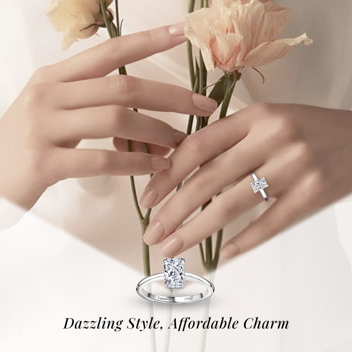 Luxuriant Lab Grown Diamond G VS 1.00 ctw Solitaire Ring in 950 Platinum (Size 7.5) image number 1