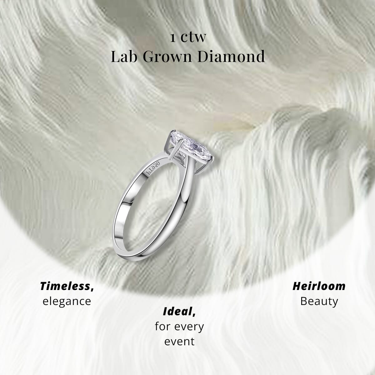 Luxuriant Lab Grown Diamond G VS 1.00 ctw Solitaire Ring in 950 Platinum (Size 7.5) image number 4