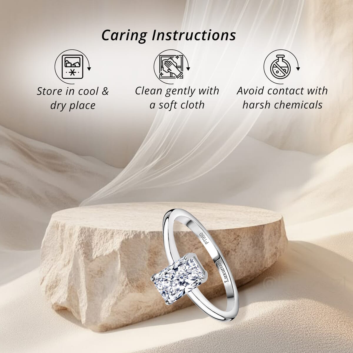 Luxuriant Lab Grown Diamond G VS 1.00 ctw Solitaire Ring in 950 Platinum (Size 7.5) image number 6