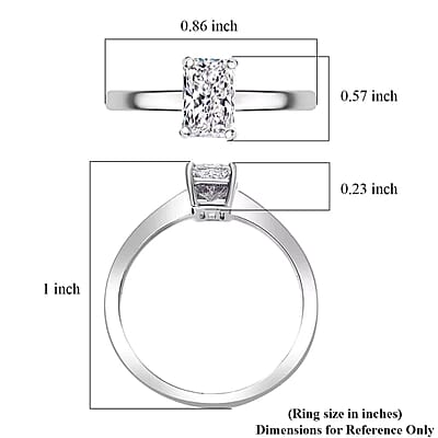 IGI Certified Luxuriant Lab Grown Diamond E-F VS 1.00 ctw Heart Shape Solitaire Ring in 950 Platinum (Size 10.0)