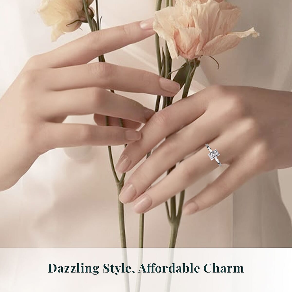 IGI Certified Luxuriant Lab Grown Diamond E-F VS 1.00 ctw Heart Shape Solitaire Ring in 950 Platinum (Size 6.0) image number 1