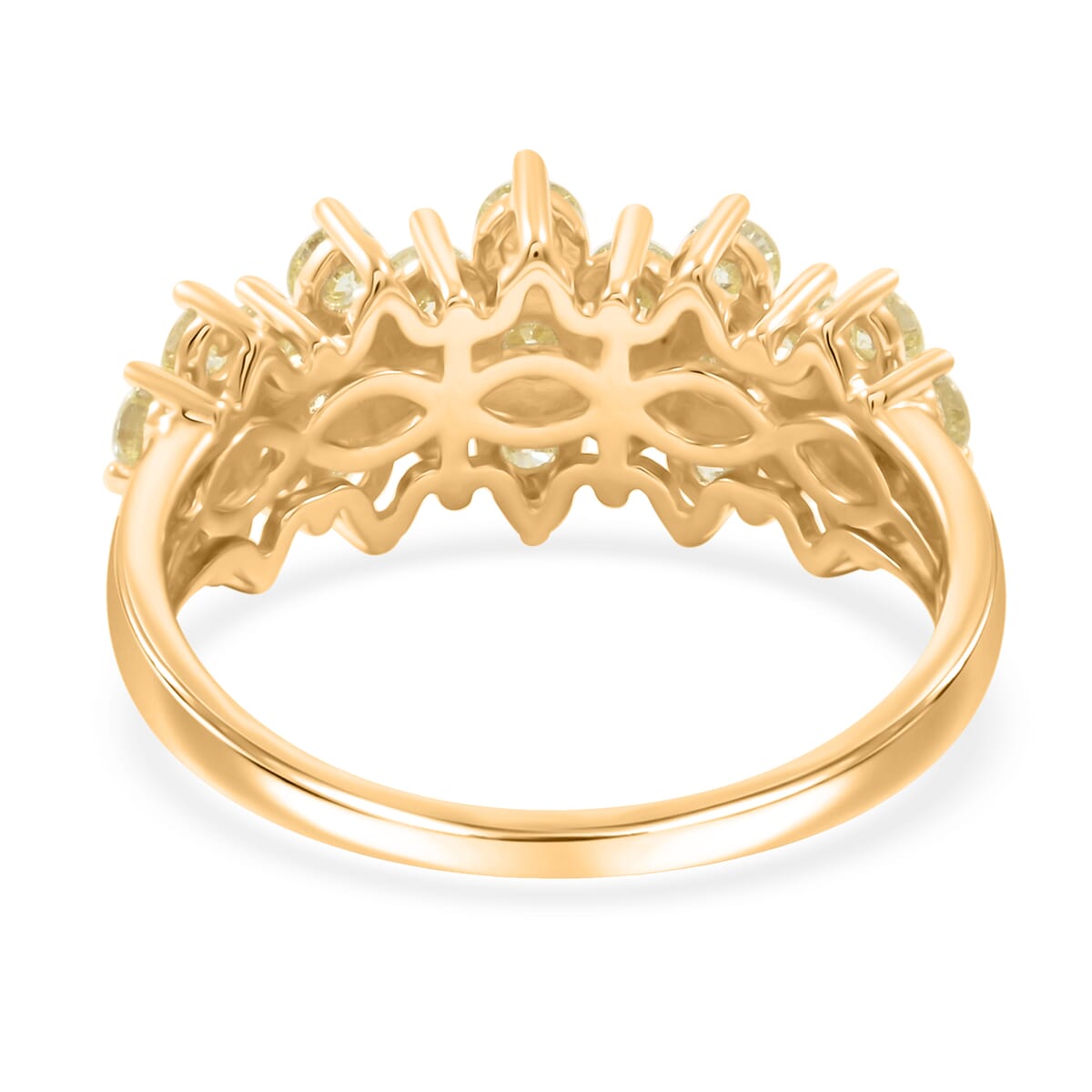 10K Yellow Gold Natural Yellow Diamond Ring (Size 7.5) 1.50 ctw image number 4