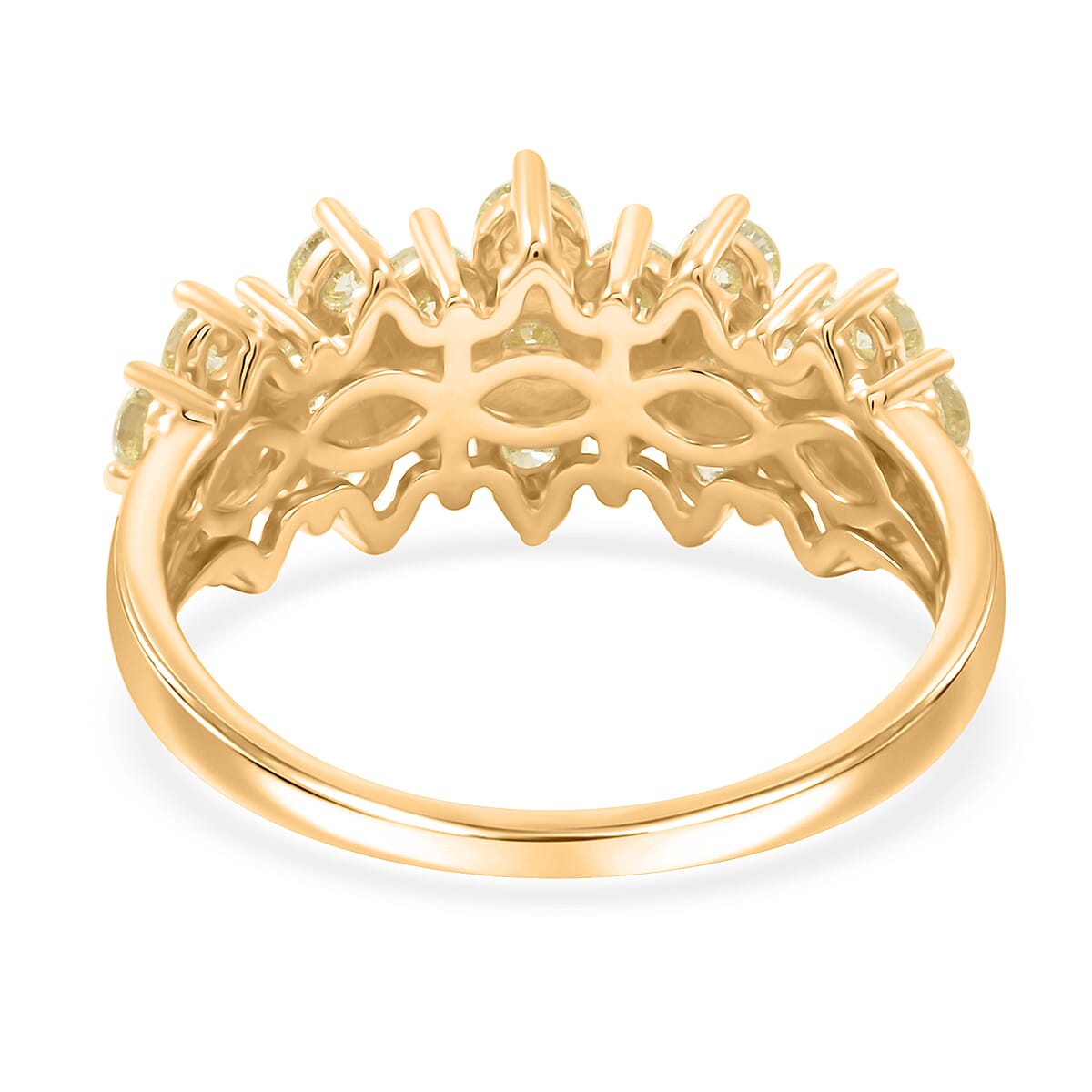 10K Yellow Gold Natural Yellow Diamond Ring (Size 8.5) 1.50 ctw image number 4
