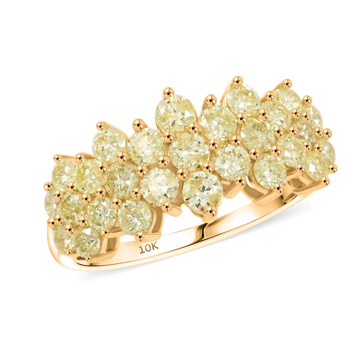 10K Yellow Gold Natural Yellow Diamond Ring (Size 9.5) 1.50 ctw image number 0