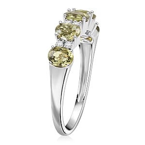 Modani Demantoid Garnet, Diamond Ring in 950 Platinum 1.69 ctw (Size 10.0)