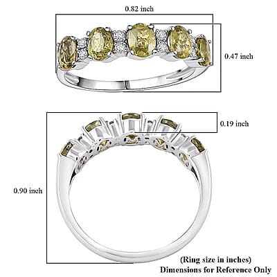Modani Demantoid Garnet, Diamond Ring in 950 Platinum 1.69 ctw (Size 10.0)
