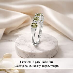Modani Demantoid Garnet, Diamond Ring in 950 Platinum 1.69 ctw (Size 6.0)