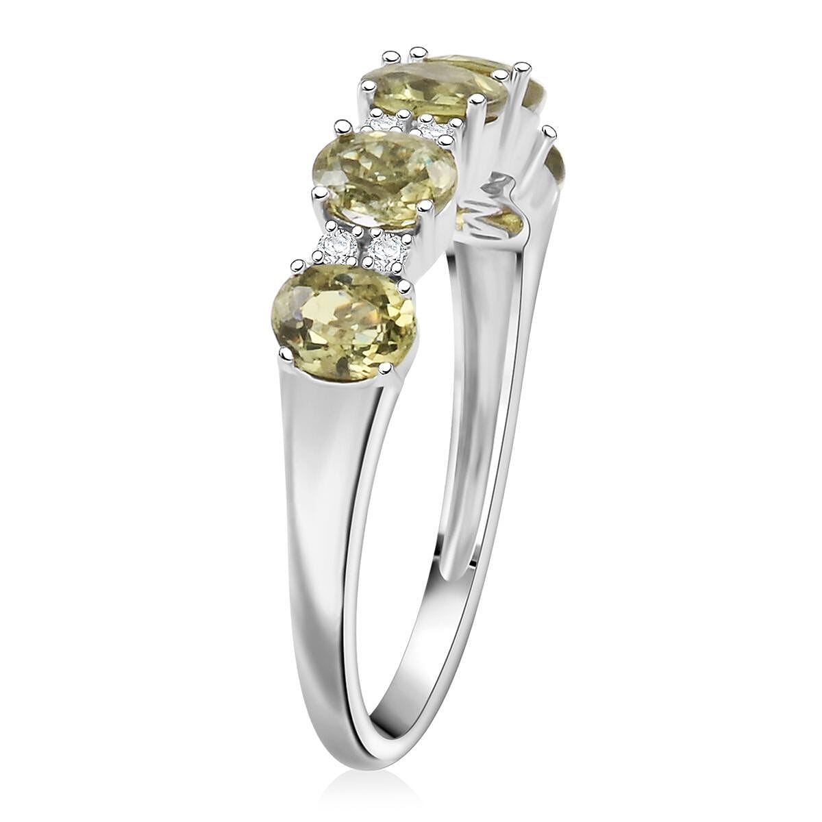 Modani Demantoid Garnet, Diamond Ring in 950 Platinum 1.69 ctw (Size 6.0) image number 3