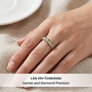 Modani Demantoid Garnet, Diamond Ring in 950 Platinum 1.69 ctw (Size 6.5)