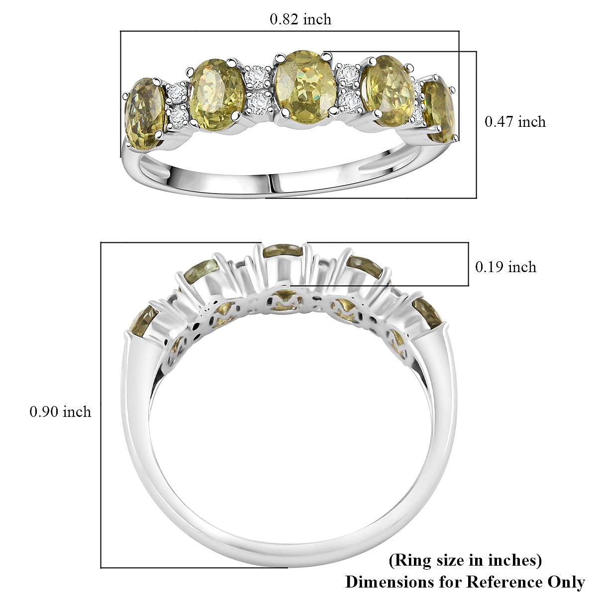 Modani Demantoid Garnet, Diamond Ring in 950 Platinum 1.69 ctw (Size 7.0) image number 5