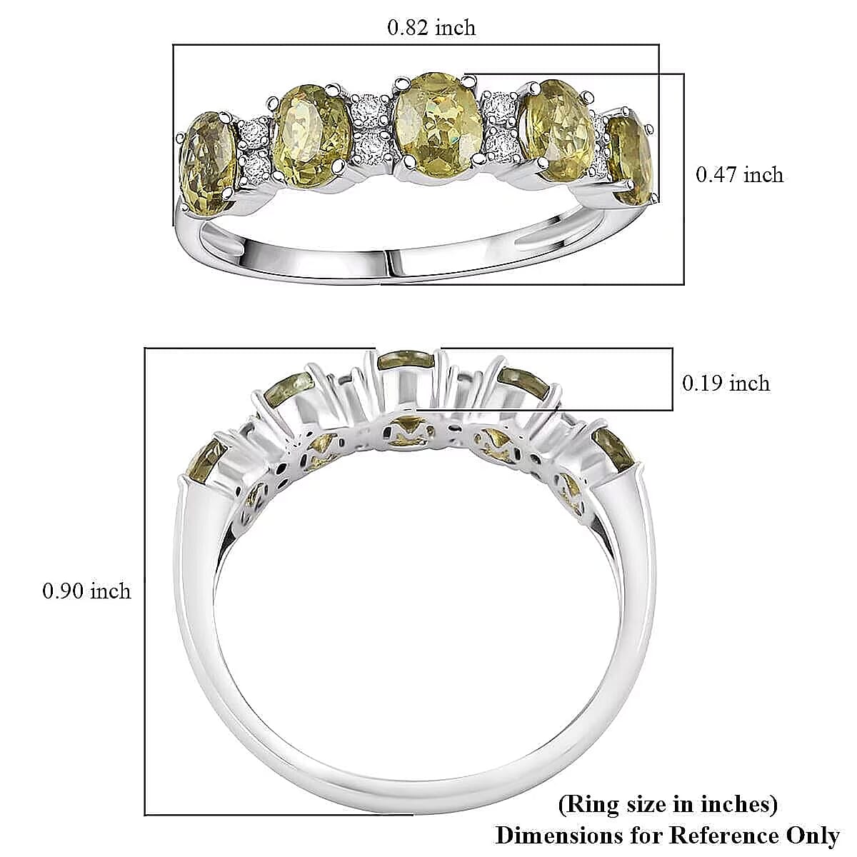 Modani Demantoid Garnet, Diamond Ring in 950 Platinum 1.69 ctw (Size 7.5) image number 5