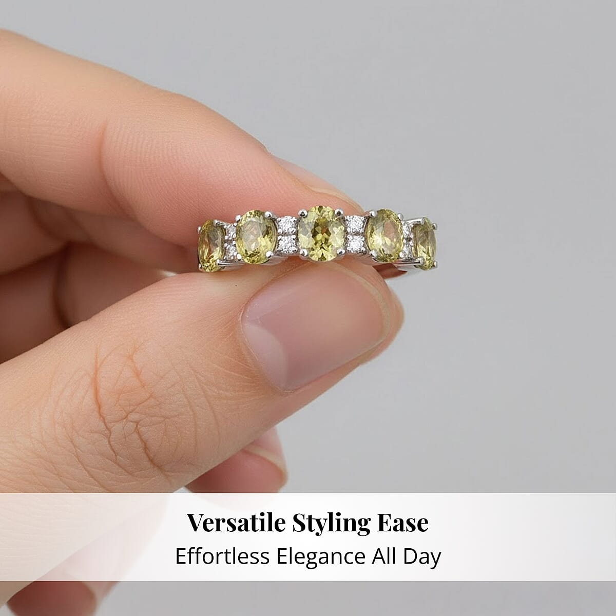 Modani Demantoid Garnet, Diamond Ring in 950 Platinum 1.69 ctw (Size 8.0) image number 4