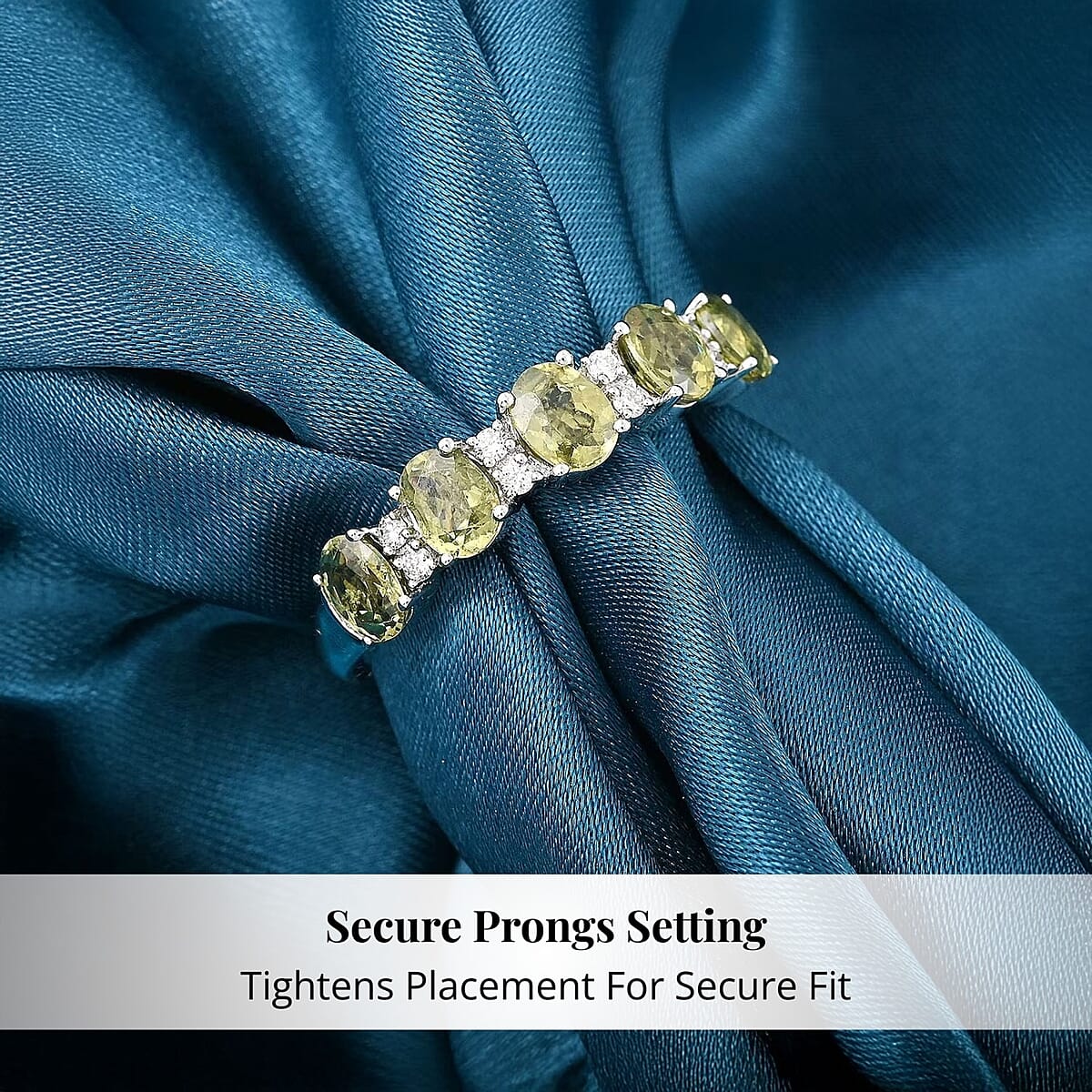 Modani Demantoid Garnet, Diamond Ring in 950 Platinum 1.69 ctw (Size 9.0) image number 3